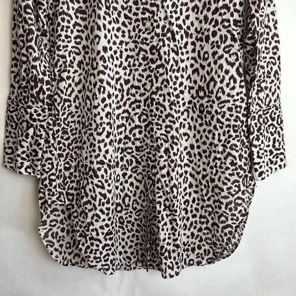 NEW J. Crew button down Beach cover-up Dress Leopard print Size XS - Picture 8 of 14